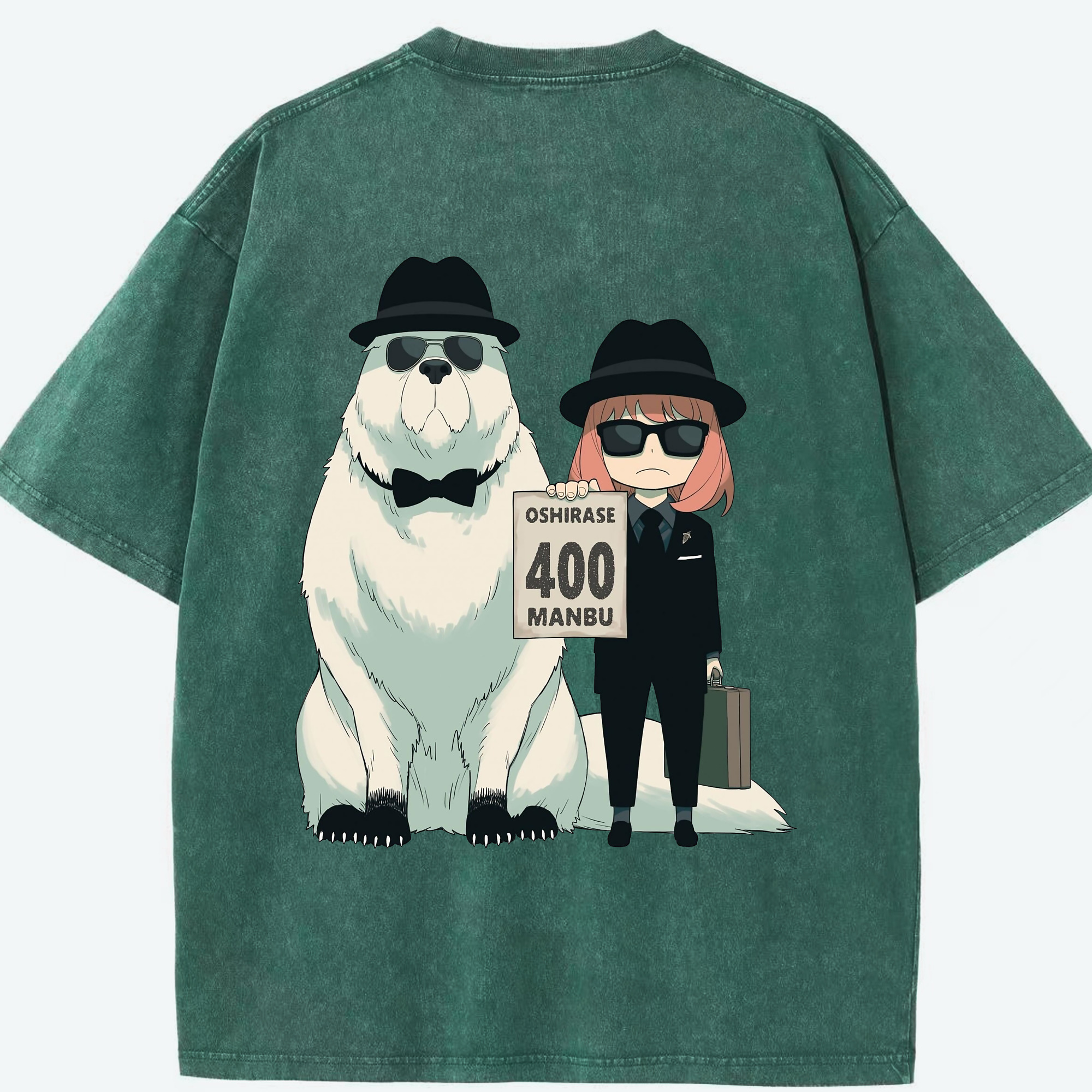 （画像用） SPY×FAMILY间谍家家酒 綿100% ヴィンテージ風 半袖Tシャツ（背面プリント）